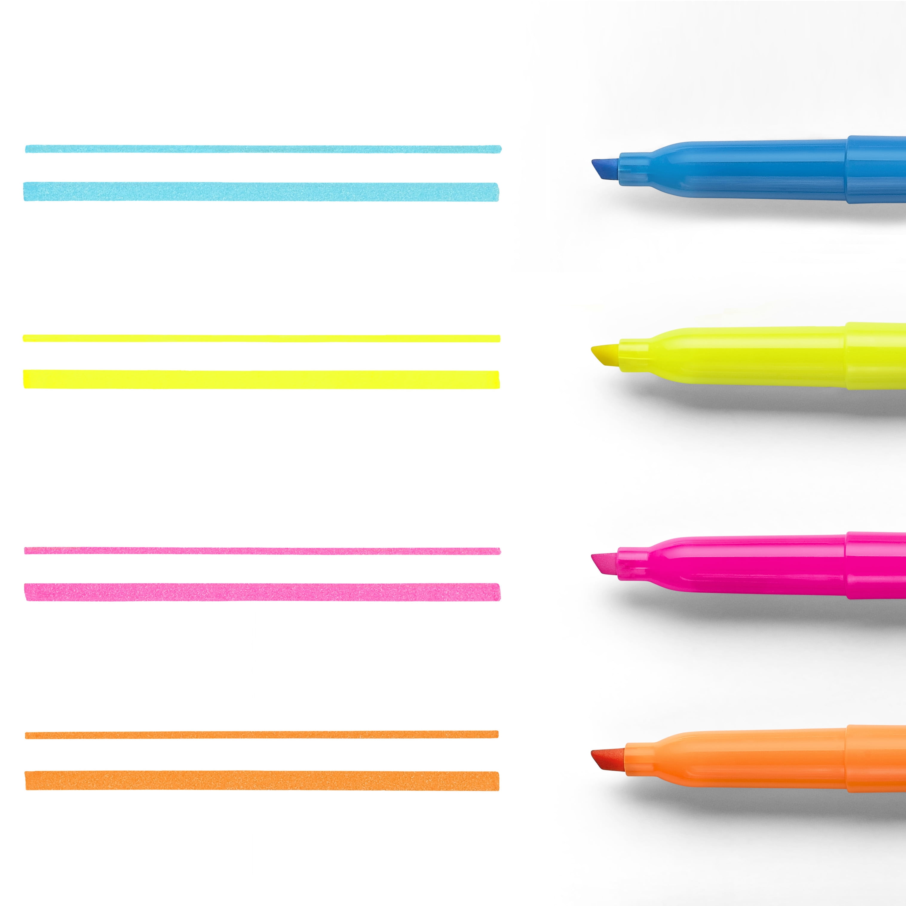 Surligneurs de poche Sharpie, pointe biseautée fine, couleurs assorties, 4 unités