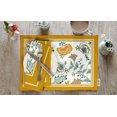 thumbnail image 2 of Vargottam Napperons - Napperon pour Table à Manger, Ensemble de 4 - Serviette en Coton Imprimée et Réversible - Napperons d'Intérieur pour Table de Salle à Manger à la Maison et en Cuisine - Floral Asiatique (Jaune Moutarde), 2 of 5