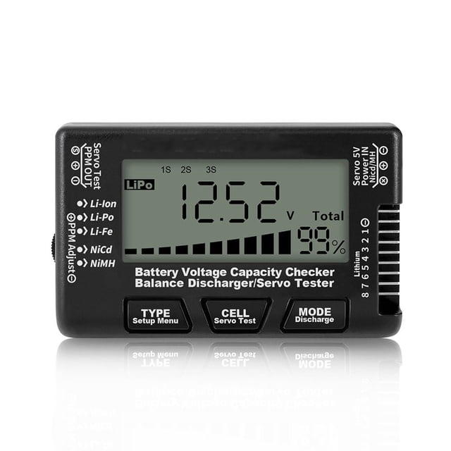 Testeur de Capacité de Batterie Numérique LCD CellmeterRC8 LiPo NiMH Testeur de Batterie