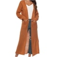 thumbnail image 1 of Yuyuzo Womens Maxi Cardigans Long Sleeve Open Front Ribble Knit Solid Color Sweater Outwear Coat Cardigan, 1 of 5