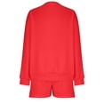thumbnail image 4 of Bowake Womens 2 Piece Fall Outfits Sweatsuits Oversized Pullover Sweatsuit and Drawstring Shorts Lounge Sets Tracksuit, 4 of 6