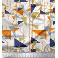 thumbnail image 1 of Soimoi Cotton Duck Fabric Dot,Branches & Triangle Geometric Decor Fabric Printed Yard 56 Inch Wide, 1 of 3