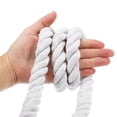 thumbnail image 4 of Unique Bargains 10 Feet Tug of War Rope for Adults Teen 3-Strand Natural Twisted Cotton Rope with Flag White, 4 of 7