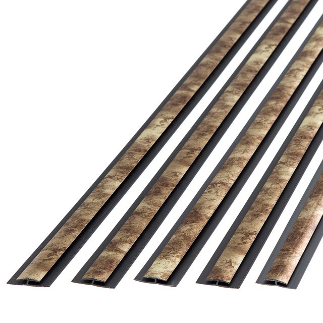 Fasade 47 in. Vinyl Divider Trim Bermuda Bronze 5 Pack