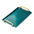 thumbnail image 4 of veasfak Serving Tray with Handle Storage Organizer Coffee Table Tea Tray Vanity Tray green medium, 4 of 9