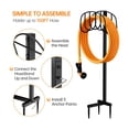 thumbnail image 4 of Heavy Duty Detachable Garden Hose Holder For Freestanding Water Hose Storage Stand Rack, Stable And Durable Iron Hose Hanger, 4 of 8