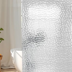 Extra Long Shower Curtain Liner, 72x78 Inch 3D Clear Bubble Heavy Duty Waterproof Shower Curtain Liner Thick Plastic Shower Curtains Weighted Bathroom Shower Liner, 12 Hooks