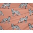 thumbnail image 4 of oneOone Polyester Lycra Fabric Fox Block Print Sewing Fabric BTY 56 Inch Wide, 4 of 4