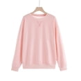 thumbnail image 4 of Meichang Chandails en Molleton à Col Rond pour Femmes Manches Longues Pull Sans Capuche Couleur Unie Confortable pour l'Automne Coupe Ample, 4 of 4