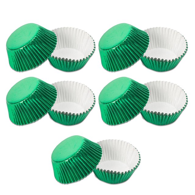 100 Pieces Cupcake Paper Liners Mini DIY Muffin Liners Non-Stick Muffin Baking Molds DIY Pastry Chocolate Home Kitchen Bakeware, Green