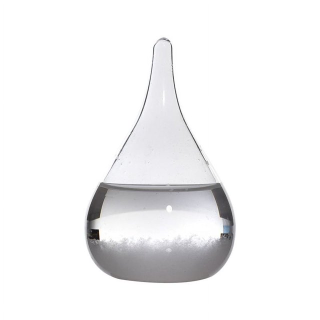 Colorful Storm Glass Weather Predictor - Barometer Bottle with Wood Base | Decorative Centerpiece for Home & Office | Perfect Birthday Friendship Novelty Unique Gift Idea