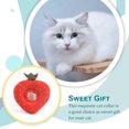 thumbnail image 4 of QualitChoice Cat Neck Cone Puppy Accessories Elizabethan Collars Adjustable Dogs Collar Breathable Surgery Kitten Cones Strawberry Pattern L 1Set, 4 of 6