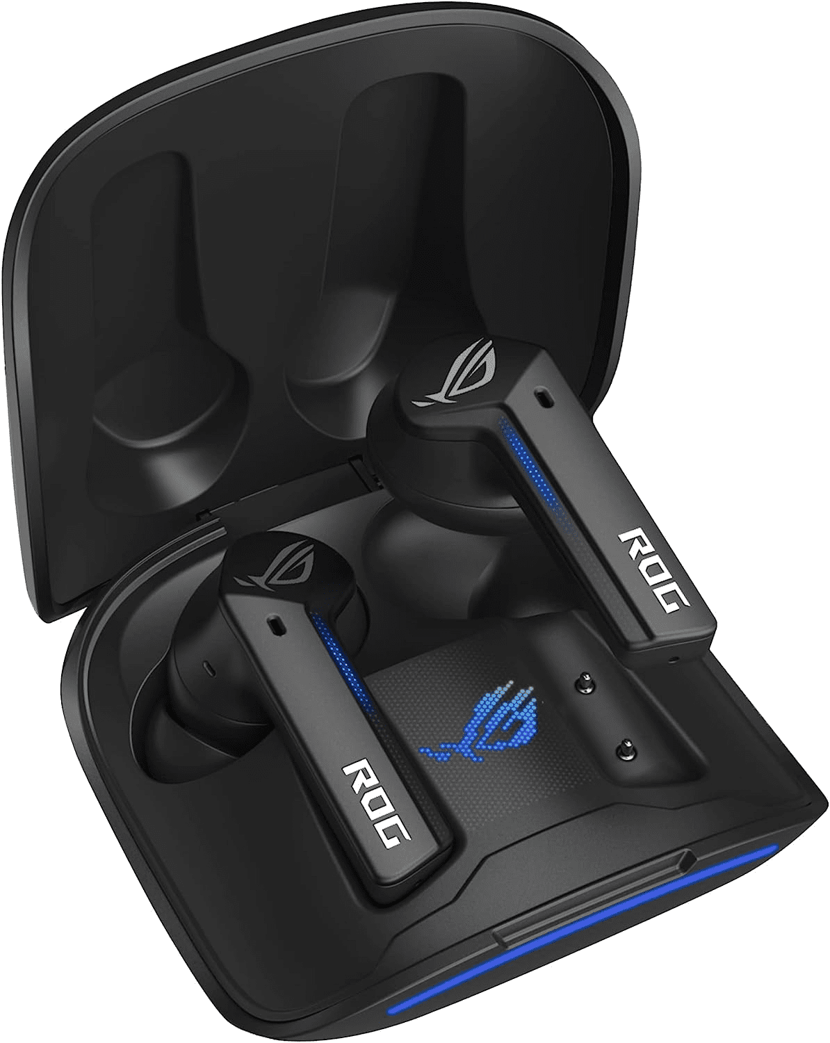 Refurbished ASUS ROGCETRATRUEWIR ROG Cetra True Wireless Hybrid Active Noise Cancelation In-Ear Earbuds, Black