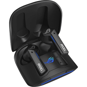 Refurbished ASUS ROGCETRATRUEWIR ROG Cetra True Wireless Hybrid Active Noise Cancelation In-Ear Earbuds, Black