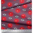 thumbnail image 3 of Soimoi Cotton Poplin Fabric Floral & Bee Insects Printed Craft Fabric by The Yard 42 Inch Wide, 3 of 3