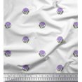 thumbnail image 1 of Soimoi Georgette Viscose Fabric Leaves & Floral Block Print Fabric by The Yard 42 Inch Wide, 1 of 3