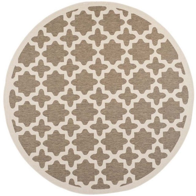 Safavieh Tapis de Cour Intérieur Extérieur Marron - Rond 7 Pieds10 Pouces