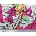 thumbnail image 3 of Soimoi polyester Crepe Fabric Animal Skin & Triangle Geometric Decor Fabric Printed Yard 52 Inch Wide, 3 of 3