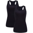 thumbnail image 1 of Charmo Camisole en Coton pour Femme avec Soutien-Gorge Intégré Débardeur Extensible sous-Maillots Cami 2 Paquets, 1 of 5