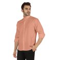 thumbnail image 4 of Bestman Formal Front Button Placket Solid Shirts For Mens Long Sleeve Regular Fit Shirt, 4 of 7