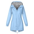 thumbnail image 5 of Besolor Imperméable pour Femmes à Rayures, Manteau de Pluie avec Capuchon, Coupe-Vent Léger, Vestes de Randonnée en Plein Air, 5 of 5