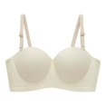 thumbnail image 1 of Womens Bralettes Padded Bra Feature V-Neck Wire-Free Bra Style W-1297 White L, 1 of 2