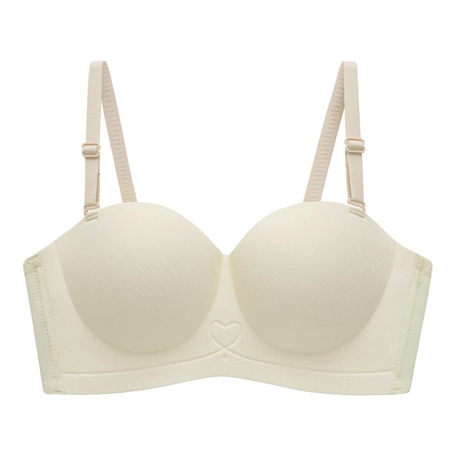 Womens Bralettes Padded Bra Feature V-Neck Wire-Free Bra Style W-1297 White L