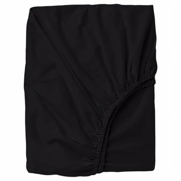 21" Extra Deep Pockets Fitted Sheet Only - King Size, Black Color 300-Thread-Count Egyptian Cotton 1-PC Bottom Fitted Sheet