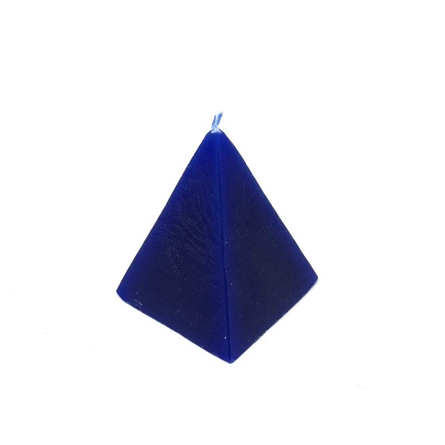 Vrinda White 3 Inch Pyramid Ritual Candle - Love, Strengthen Bonds - Handmade Palm Wax Unscented Candles with Healing Energy - Spiritual Purity Protection