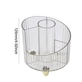 thumbnail image 3 of MesaSe Spacious Makeup Brush Holder Transparent 4 Slots for Vanity (Gold), 3 of 6