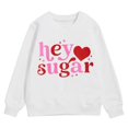thumbnail image 4 of FAOWME Chandail en Molleton Graphique pour Filles Col Rond Manches Longues Mignon Épaule Tombante Chandail Blanc 5-6 Ans, 4 of 6