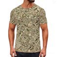 thumbnail image 2 of Ceisia T-Shirts à Col Rond pour Hommes à Imprimé Camouflage à Texture Croisée, Hauts Décontractés Extensibles et Respirants à Manches Courtes Cadeaux, 2 of 9