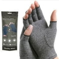 thumbnail image 1 of Arthritis Compression Gloves Pressure Gloves for Relieving Arthritis Rheumatoid Pains Carpal Tunnel Aches with Breathable Fabric and Open Finger Design Men Women Gray，S, 1 of 6
