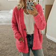 thumbnail image 2 of Cardigan Sweater for Women Oversized Fall Winter Button Down Sweater Tops Casual Long Sleeve Cardigans with Pockets, 2 of 7