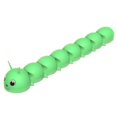 thumbnail image 1 of 1Pc Silicone Durable Cable Winder for Home (Caterpillar shaped, Green), 1 of 8