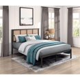 thumbnail image 2 of Pemberly Row Contemporary Metal Queen Size Platform Bed in Dark Bronze, 2 of 9