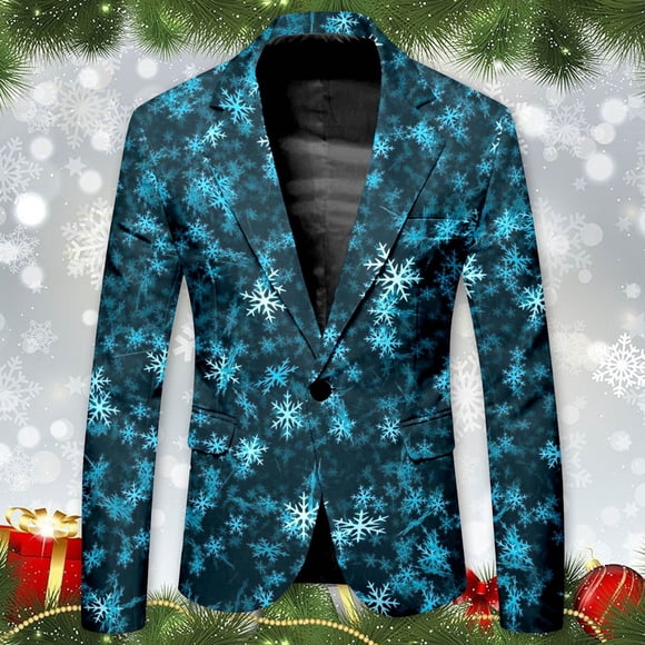 Men Christmas Printed Trendy Suit For Business And Foreign Trade Loose And Comfortable Fashionable Jacket Men'S Blazers & Suit Jackets