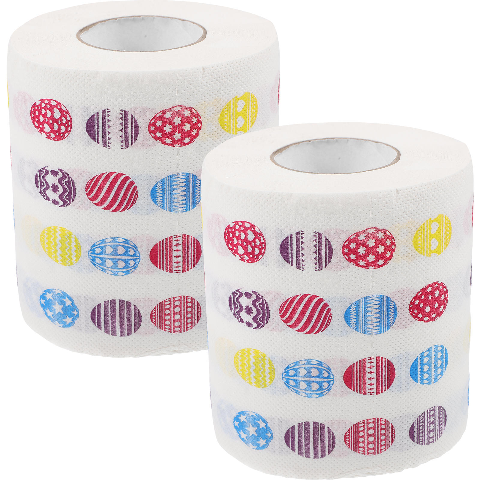 KONTONTY Easter Toilet Paper Roll Printed Soft Tissue Paper for Bathroom Decorative and Practical Use