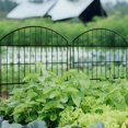 thumbnail image 4 of Metal Garden Fence H x W ( Panels Total Length . ft) Rustproof No Dig Fence for Dog Rabbits and Patio Yard Animal Barrier, 4 of 9