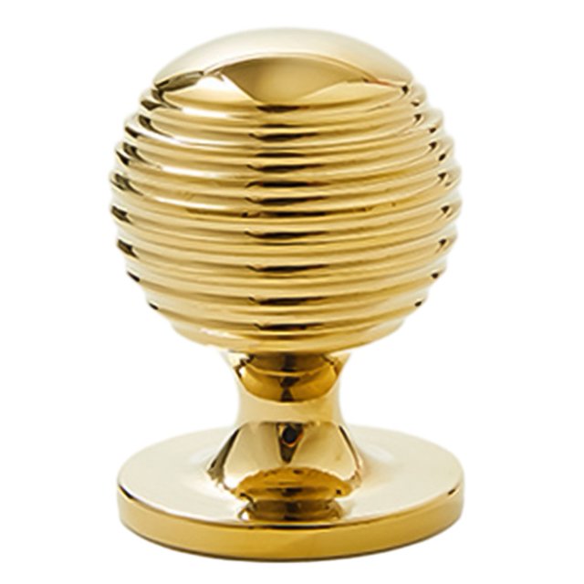 Suyin Queen Anne Reeded Door Knob Beehive Cabinet Knobs Solid Brass Material