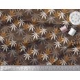 thumbnail image 3 of Soimoi Polyester Crepe Fabric Dot & Chestnut Leaves Print Fabric by Yard 52 Inch Wide, 3 of 3