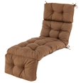 thumbnail image 1 of Gymax 73'' Lounge Chaise Cushion Padded Recliner Cushion Brown, 1 of 7