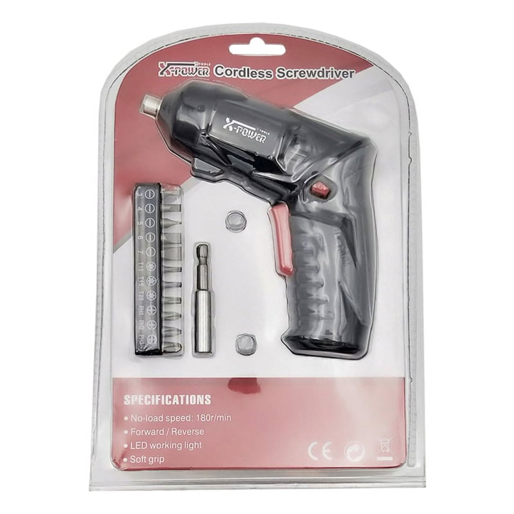 LOVEVER 3.6V Cordless Power Drill Magnetic Electric Screwdriver LED Work Light For Home
