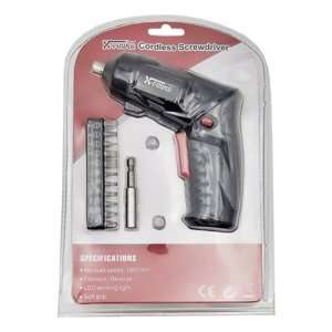 LOVEVER 3.6V Cordless Power Drill Magnetic Electric Screwdriver LED Work Light For Home