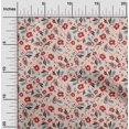 thumbnail image 2 of oneOone Rayon Red Fabric Floral Sewing Craft Projects Fabric Prints By Yard 56 Inch Wide, 2 of 4