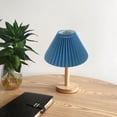 thumbnail image 2 of Modern Pleated Lampshade E27 Ceiling Light Shade Barrel for Floor Lamp Office Blue, 2 of 7