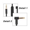thumbnail image 3 of [TOP.SALE]Replacement 3.5mm L Jack Audio Cable Cord Wire With 90 Degree Angle Audio Line With Mic Solo High Definition Studio Pro, 3 of 10