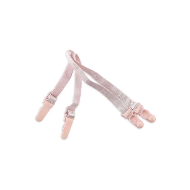 INSPIRE CHIC Women's Elastic Non-slip Bra Shoulder Strap Clips Holder Pink