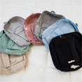 thumbnail image 3 of Striped Backpack Outdoor College Large Capacity Solid School Bag Backpack Female Corduroy Fashion Travel Rucksack Students Adults Pink, 3 of 8