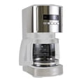 thumbnail image 1 of Kenmore Aroma Control 12-Cup Programmable Coffee Maker, White & Stainless Steel, Glass Carafe, Reusable Filter, Timer, 1 of 8
